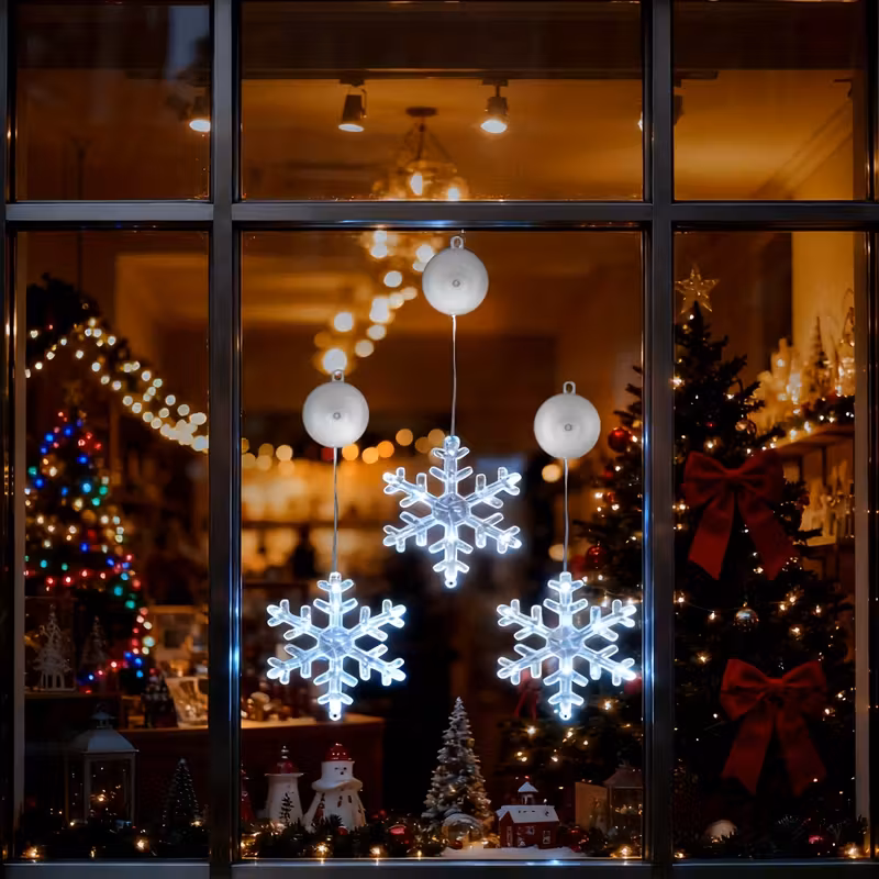 Lampki Okienne LED „Zimowy Blask” – zestaw 3 sztuk